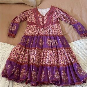 Cotton Floral Blue Boheme Dress S/M